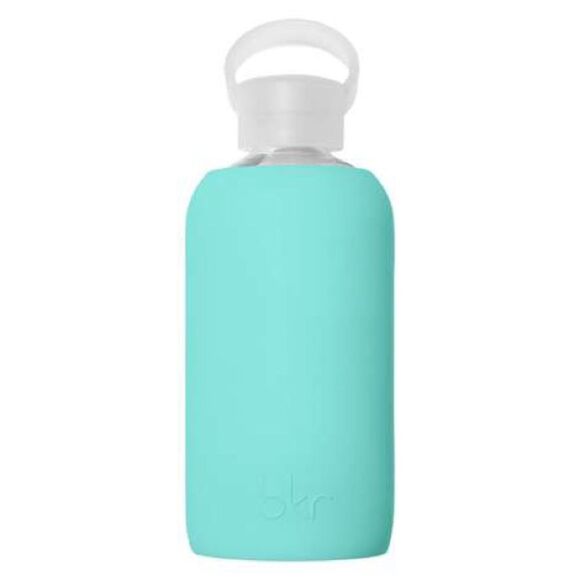 BKR Audrey Water Bottle robins egg blue 500mL glass water bottle silicone sleeve - Picture 1 of 6